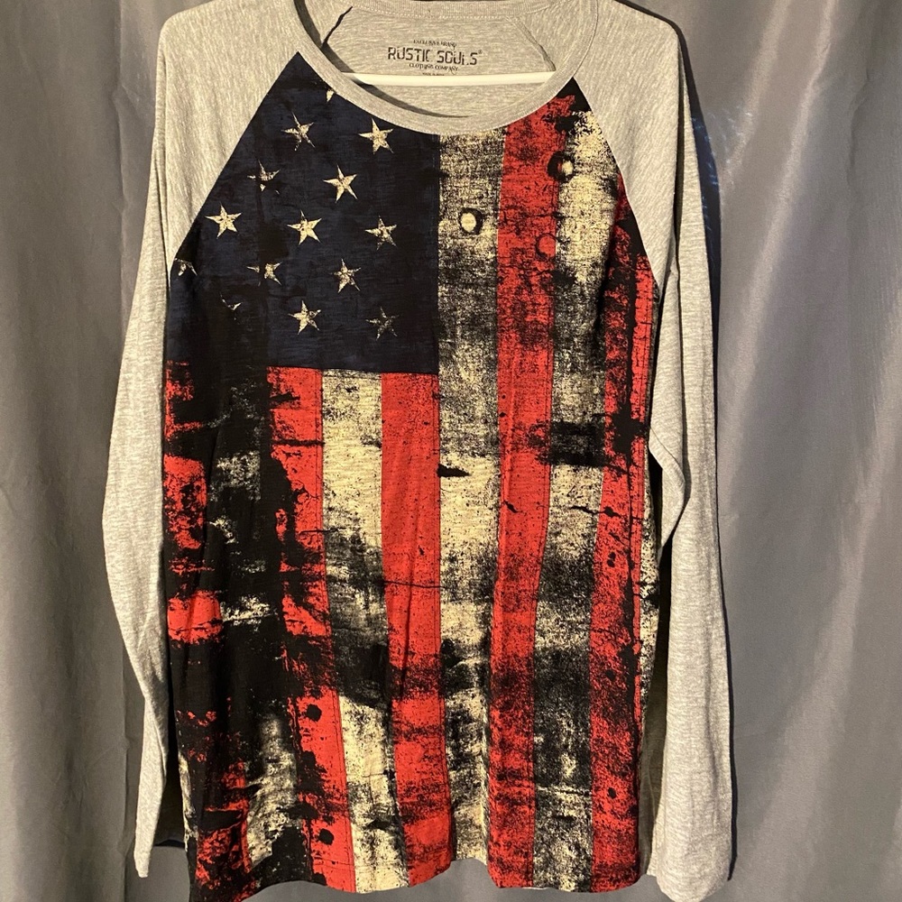 Rustic Souls American Flag Long Sleeve